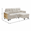 Pemberly Row Boucle Sectional with Reversible Chaise and Pull-Out Bed in Beige