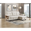 Pemberly Row Boucle Sectional with Reversible Chaise and Pull-Out Bed in Beige