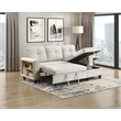 Pemberly Row Boucle Sectional with Reversible Chaise and Pull-Out Bed in Beige