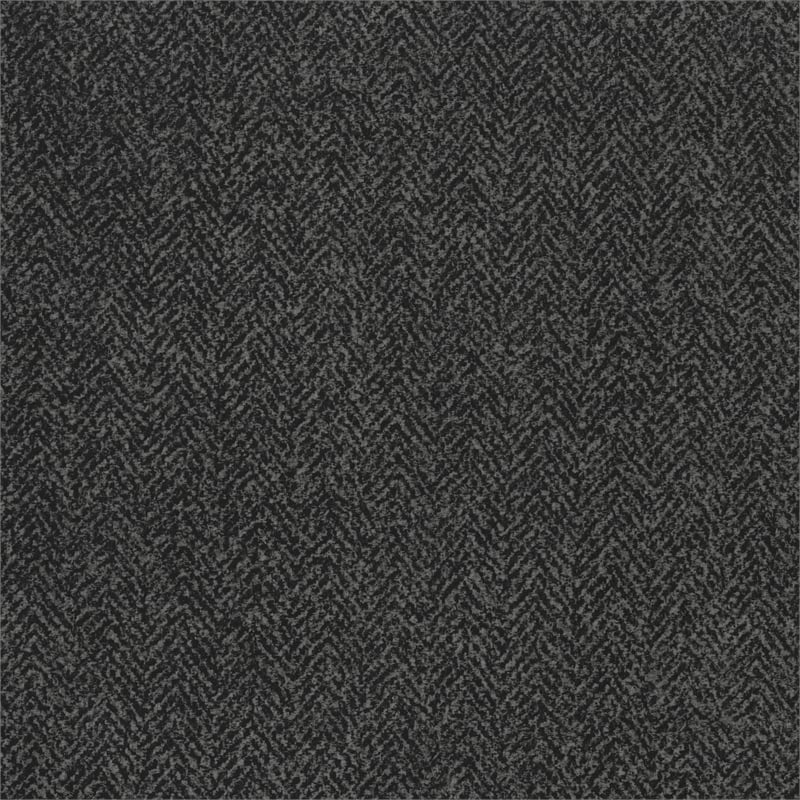 Pemberly Row Textured Microfiber Ottoman with 300 lb Capacity in Dark Gray