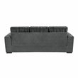 Pemberly Row Textured Microfiber and Corduroy Love Seat in Dark Gray