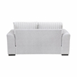 Pemberly Row Textured Microfiber and Corduroy Love Seat in Gray