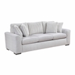 Pemberly Row Textured Microfiber and Corduroy Love Seat in Gray