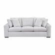 Pemberly Row Textured Microfiber and Corduroy 3-Seat Sofa in Gray