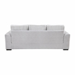 Pemberly Row Textured Microfiber and Corduroy 3-Seat Sofa in Gray