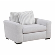 Pemberly Row Textured Microfiber and Corduroy 3-Seat Sofa in Gray