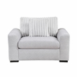 Pemberly Row Textured Microfiber and Corduroy 3-Seat Sofa in Gray