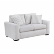 Pemberly Row Textured Microfiber and Corduroy 3-Seat Sofa in Gray