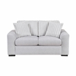 Pemberly Row Textured Microfiber and Corduroy 3-Seat Sofa in Gray