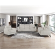 Pemberly Row Textured Microfiber 2-Seat Love Seat with Metal Legs in Tan