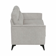 Pemberly Row Textured Microfiber 2-Seat Love Seat with Metal Legs in Tan