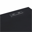 Pemberly Row 3-Piece Nesting Desk Set with Padded Stool in Black