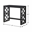 Pemberly Row 3-Piece Nesting Desk Set with Padded Stool in Black