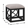 Pemberly Row 3-Piece Nesting Desk Set with Padded Stool in Black