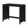 Pemberly Row 3-Piece Nesting Desk Set with Padded Stool in Black