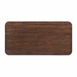 Pemberly Row Walnut Veneer Cocktail Table with Tambour Door Storage