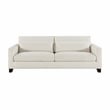 Pemberly Row Textured Fabric Sofa with 2 Lumbar Pillows in Ivory