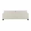 Pemberly Row Textured Fabric Sofa with 2 Lumbar Pillows in Ivory
