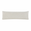 Pemberly Row Textured Fabric Sofa with 2 Lumbar Pillows in Ivory