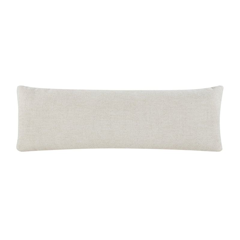 Pemberly Row Textured Fabric 2-Piece Sofa and Ottoman Set in Ivory