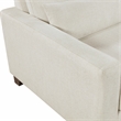 Pemberly Row Textured Fabric 2-Piece Sofa and Ottoman Set in Ivory