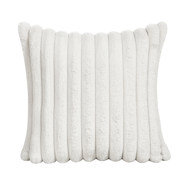 Pemberly Row Corduroy Oversized Chaise Lounge with USB Charging in Beige