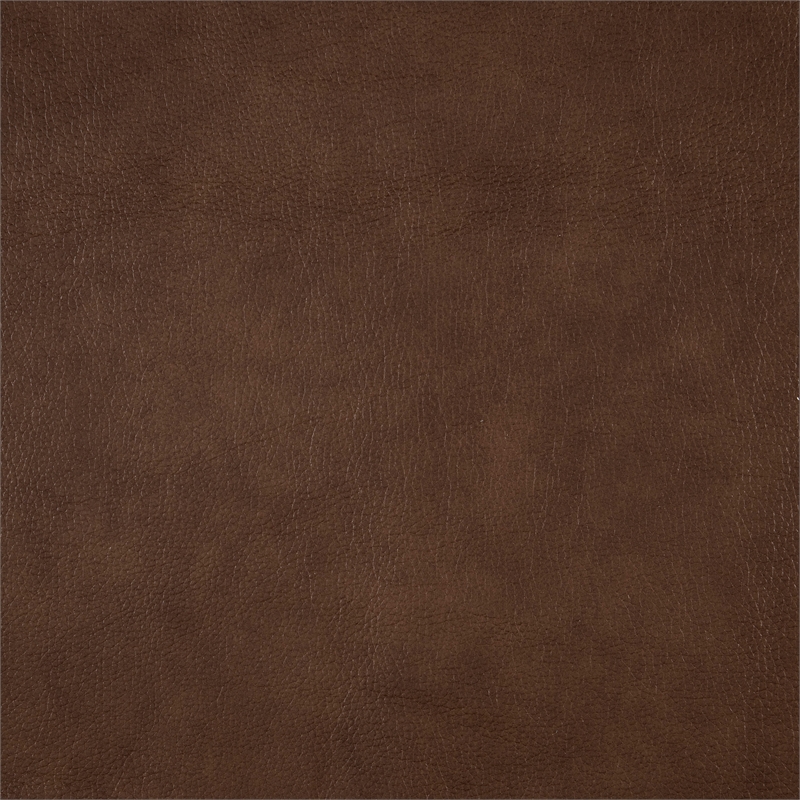 Pemberly Row Top Grain Leather Swivel Glider Recliner in Toffee Brown