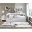 Pemberly Row Textured Fabric Daybed with Pull-Out Trundle in Light Gray