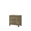 Pemberly Row Antique White Oak Queen Bed and 2 Nightstands Set