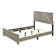 Pemberly Row Weathered Gray Bedroom Set - Queen Bed and 2 Nightstands, Modern Wooden Design