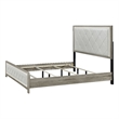 Pemberly Row Bedroom Set of King Bed and 2 Nightstands in Beige