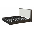 Pemberly Row Queen Bed and 2 Nightstands Set in White & Espresso