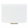 Pemberly Row Queen Bed and 2 Nightstands Set in White & Espresso