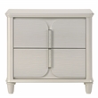 Pemberly Row Bedroom Set of Queen Bed, Mirror, 6-Drawer Dresser, & 2 Nightstands in Pearl White