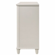 Pemberly Row Bedroom Set with King Bed, 2 Nightstands, Dresser, and Mirror in Pearl White Finish