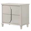 Pemberly Row Bedroom Set with King Bed, 2 Nightstands, Dresser, and Mirror in Pearl White Finish