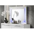 Pemberly Row 5-Piece Bedroom Set of Eastern King Bed with Storage, LED Mirror, 2 Nightstands, and Dr