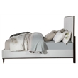 Pemberly Row 5-Piece Bedroom Set of 2 Nightstands, Dresser, Mirror, and Queen Bed in White/Brown