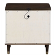 Pemberly Row 5-Piece Bedroom Set of 2 Nightstands, Dresser, Mirror, and Queen Bed in White/Brown