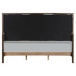 Pemberly Row 5-Piece Bedroom Set of 2 Nightstands, Dresser, Mirror, and Queen Bed in White/Brown