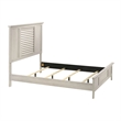 Pemberly Row King Bed and 2 Nightstands Set in Off White