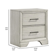 Pemberly Row Queen Storage Bed and 2 Nightstands in White Mist Finish