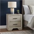 Pemberly Row Queen Storage Bed and 2 Nightstands in White Mist Finish
