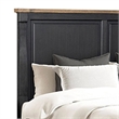 Pemberly Row Bedroom Set with Queen Bed and 2 Nightstands in Black & Rustic Oak Brown