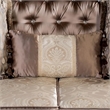 Pemberly Row Living Room Set with Armchair, Loveseat, & Sofa in Brown Velvet