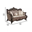 Pemberly Row Living Room Set with Armchair, Loveseat, & Sofa in Brown Velvet