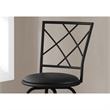 Pemberly Row Swivel Bar Height Stool Set of 2 in Black Leather Look