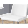 Pemberly Row Faux Leather Upholstered Dining Chair in White (Set of 2)