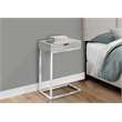 Pemberly Row C-Shaped Snack Table with Drawer in Gray Cement Look