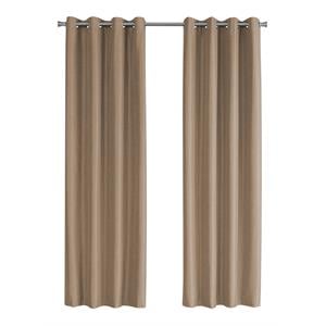 Pemberly Row 52&quotW x 95&quotH Blackout Thermal Insulated Curtain Set of 2 in Brown